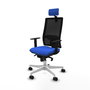 PIQUERAS Y CRESPO Silla de oficina Horna con mecanismo Sincro, Azul y Negro