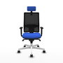 PIQUERAS Y CRESPO Silla de oficina Horna con mecanismo Sincro, Azul y Negro