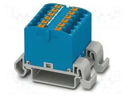 PHOENIX CONTACT PTFIX 12X2,5-NS35A BU Conector de carril de 12 bornas