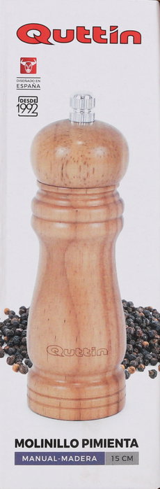 Quttin Molinillo de Pimienta de Madera 15 cm (20 Unidades)