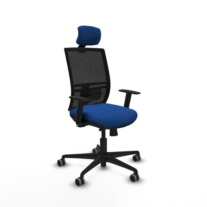 PIQUERAS Y CRESPO Silla de oficina Yunquera Azul y Negro con mecanismo Sincro/Traslack PIQUERAS Y CRESPO Silla de oficina Yunquera Azul y Negro con mecanismo Sincro/Traslack