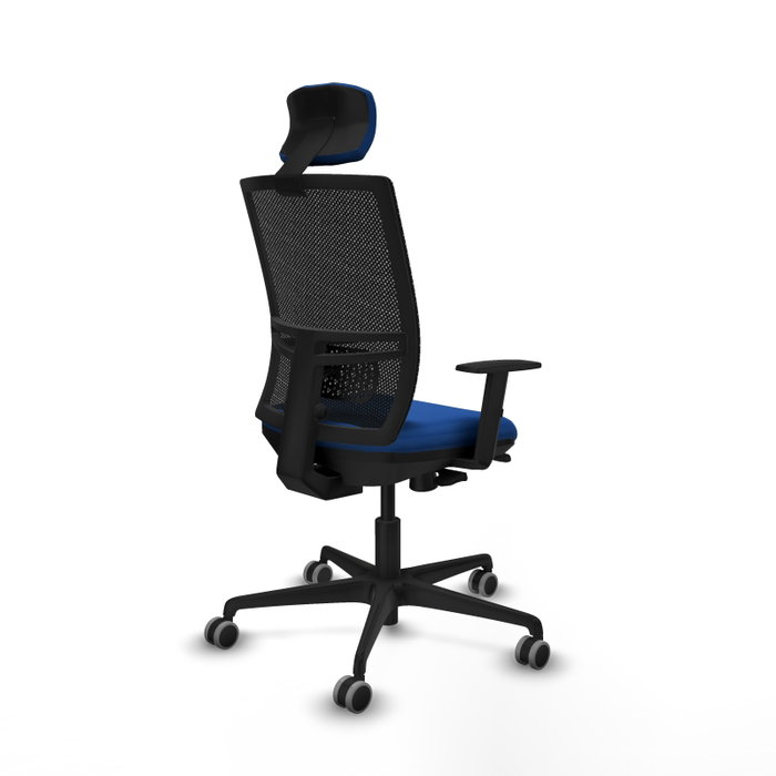 PIQUERAS Y CRESPO Silla de oficina Yunquera Azul y Negro con mecanismo Sincro/Traslack PIQUERAS Y CRESPO Silla de oficina Yunquera Azul y Negro con mecanismo Sincro/Traslack