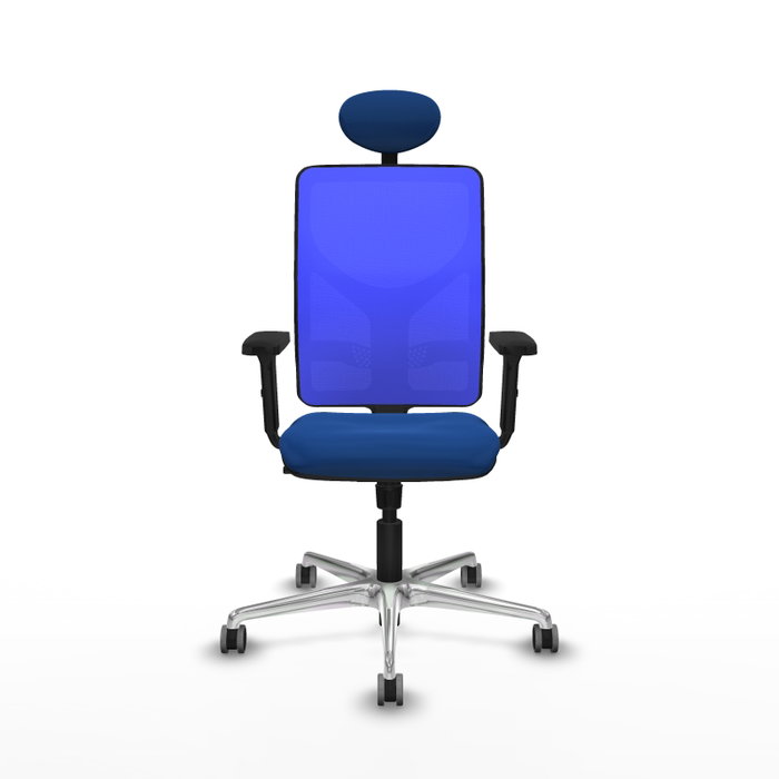 PIQUERAS Y CRESPO Silla de oficina Motilla Azul con mecanismo Sincro