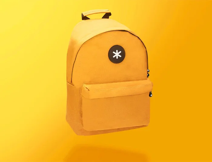 Antartik Mochila con Asa y Bolsillos con Cremallera Color Mostaza 310x160x410 mm