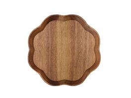 DKD Home Decor Set de 24 Platos de Acacia Natural 20x20x2 cm
