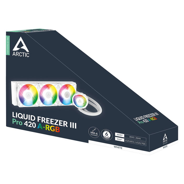 ARCTIC Liquid Freezer III Pro 420 A-RGB (White) Sistema de refrigeración líquida todo en uno con iluminación RGB para procesador