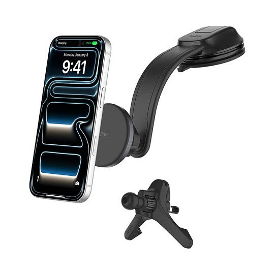 Belkin BoostCharge Soporte Magnético para Coche 15W Qi2 Negro