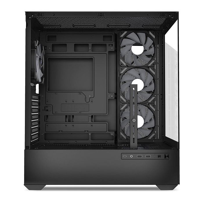 Sharkoon AK6 RGB ATX Caja de PC con Panel Lateral de Vidrio Templado y 3 Ventiladores RGB Incluidos, Negra