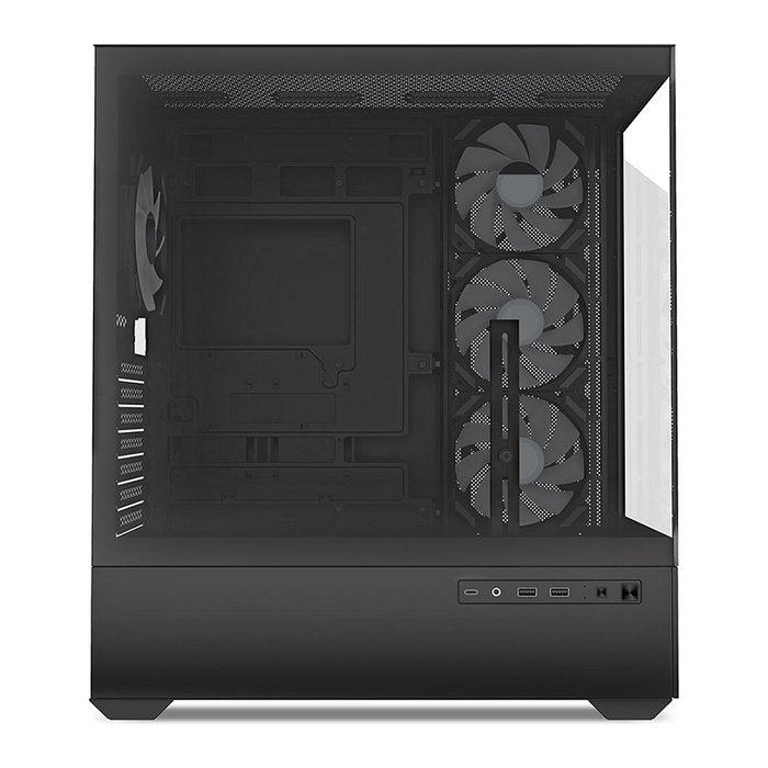 Sharkoon AK6 RGB ATX Caja de PC con Panel Lateral de Vidrio Templado y 3 Ventiladores RGB Incluidos, Negra