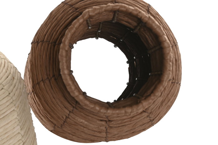 DKD Home Decor Jarrón de Fibra 20x20x40 cm Surtido de 2 Unidades