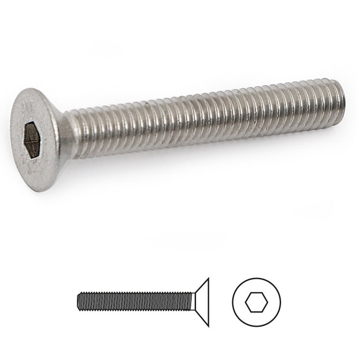UCAFIX Tornillo Allen DIN 7991 Acero Inoxidable M-8 45mm UCAFIX Tornillo Allen DIN 7991 Acero Inoxidable M-8 45mm