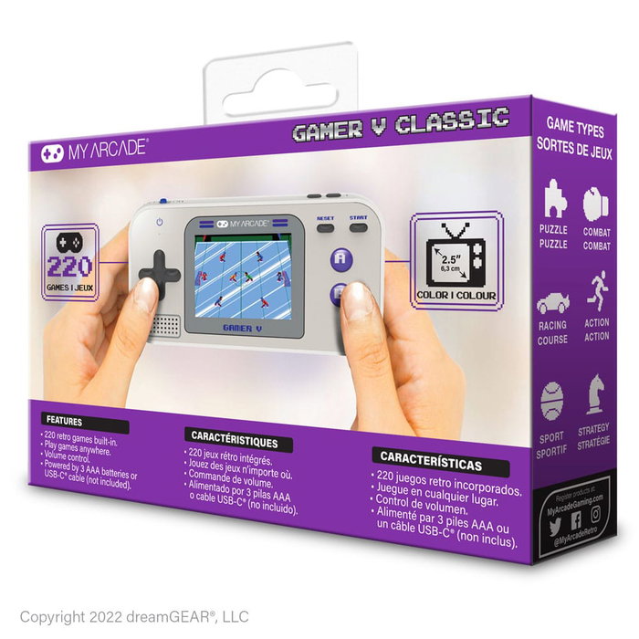 dreamGear My Arcade Gamer V Classic (220 en 1) Gris y Púrpura dreamGear My Arcade Gamer V Classic (220 en 1) Gris y Púrpura