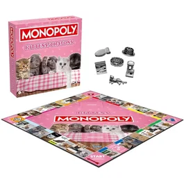 Winning Moves Monopoly Gatitos - Juego de mesa para 2 a 6 jugadores, a partir de 8 años - WIN5036905063180