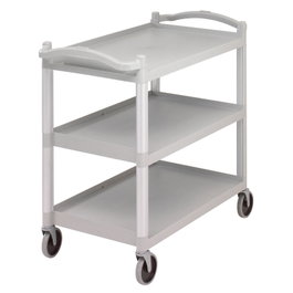 CAMBRO Carro de servicio panelable con baldas de 80 x 52 cm - Gris moteado