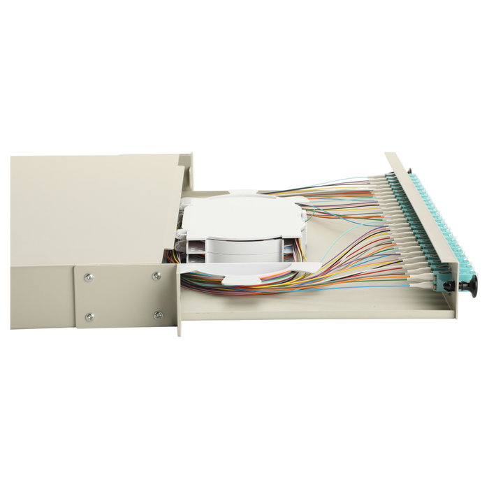 EQUIP Panel de empalme de fibra óptica 24 puertos LC-Duplex OM3 1U