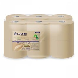 Lucart Paquete 12 Rollos Higiénico Industrial Econatural L-One Mini CE658