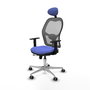 PIQUERAS Y CRESPO Silla de oficina Jorquera con mecanismo Sincro/Traslack Azul claro y Gris
