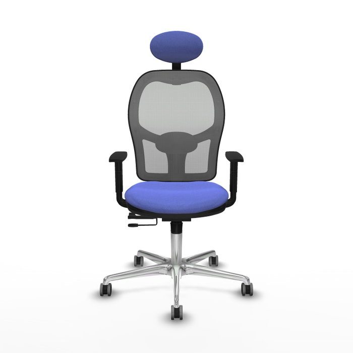 PIQUERAS Y CRESPO Silla de oficina Jorquera con mecanismo Sincro/Traslack Azul claro y Gris PIQUERAS Y CRESPO Silla de oficina Jorquera con mecanismo Sincro/Traslack Azul claro y Gris
