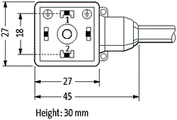 MURRELEKTRONIK Conector de Válvulas Versión A 4 Pines Hembra 24VDC 4A