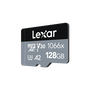 Lexar LMS1066128G-BNANG Tarjeta MicroSDXC Profesional 1066x de 128 GB UHS-I Clase 10, V30, U3, 160MB/s Lectura, 120MB/s Escritura