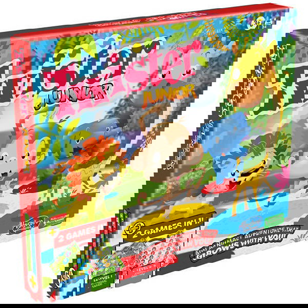 Hasbro Twister Junior - Versión Multilingüe, Juego de Movimiento para Niños a Partir de 3 Años, Tapete Doble Cara, 2 a 4 Jugadores