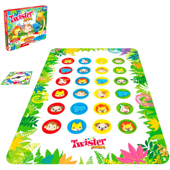 Hasbro Twister Junior - Juego de movimiento reversible 2 en 1 Hasbro Twister Junior - Juego de movimiento reversible 2 en 1