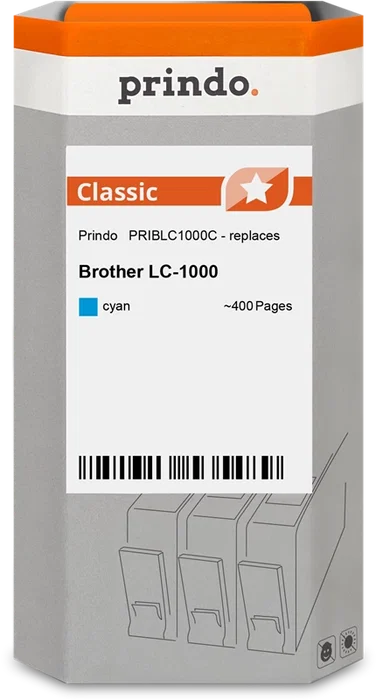 Prindo Classic compatible con Brother LC1000C cian Cartucho de tinta 400 páginas - Prindo Prindo Classic compatible con Brother LC1000C cian Cartucho de tinta 400 páginas - Prindo