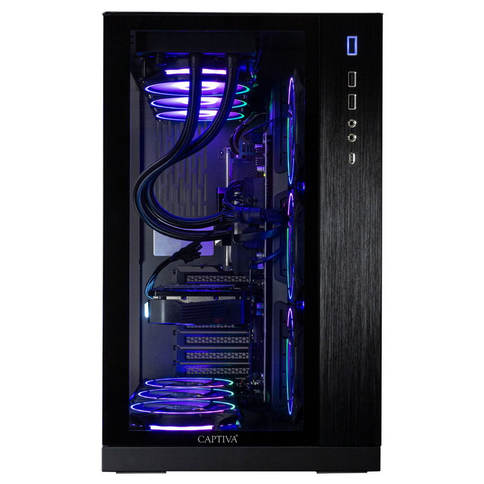 Captiva PC Gaming R89-085 - AMD Ryzen 7 9800X3D (4.7 GHz) 64GB DDR5 2TB SSD NVIDIA GeForce RTX 5080 16GB GDDR7 Windows 11 Home - Torre Negra con Refrigeración Líquida