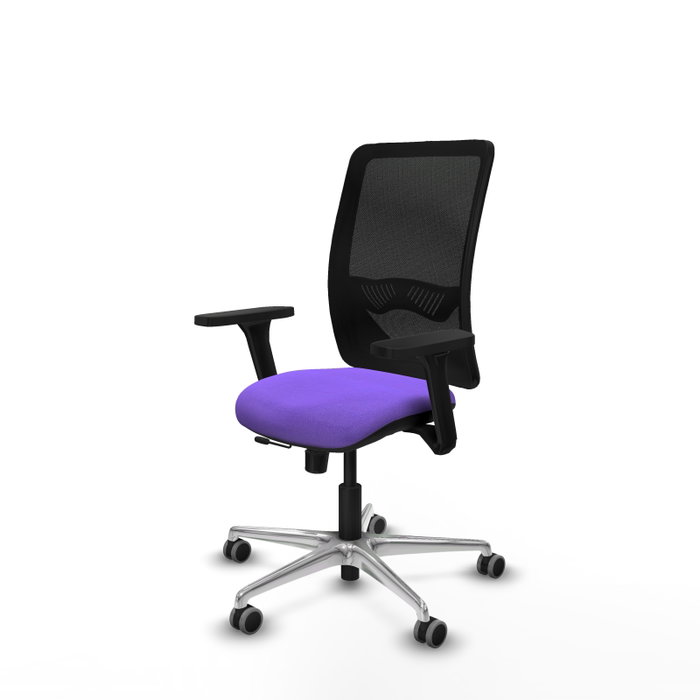 PIQUERAS Y CRESPO Silla de oficina Zulema con mecanismo Sincro/Traslack, Lila y Negro