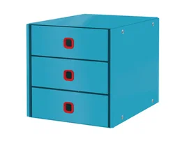 Leitz Click&Store Fichero Cajones Sobremesa Cosy 3 Cajones Azul 290x283x360 mm