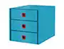 Leitz Click&Store Fichero Cajones Sobremesa Cosy 3 Cajones Azul 290x283x360 mm