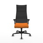 PIQUERAS Y CRESPO Sillón Albacete Mecanismo Sincro Naranja y Negro