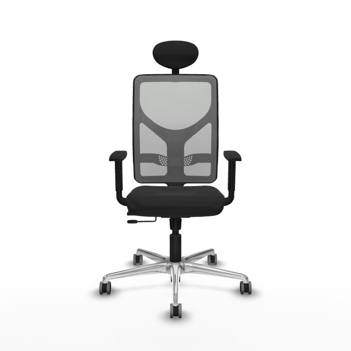 PIQUERAS Y CRESPO Silla de oficina Motilla con mecanismo Sincro/Traslack, Negro y Gris