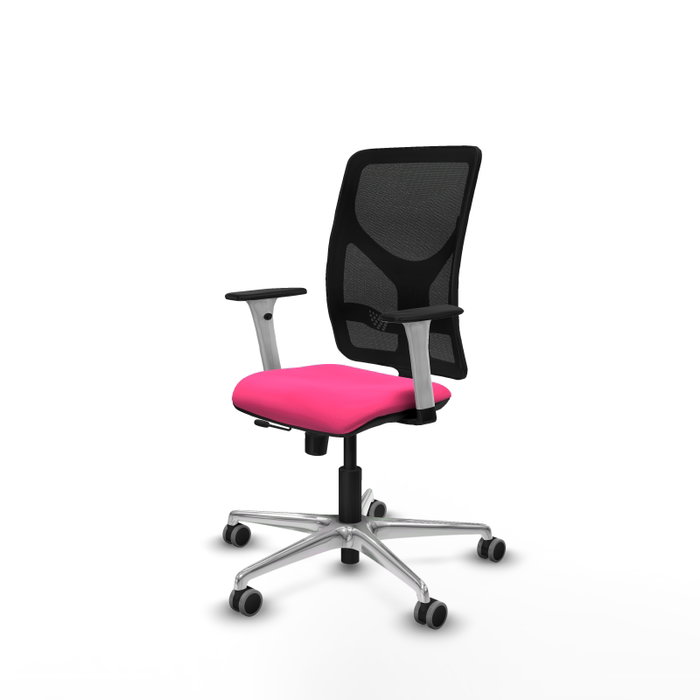 PIQUERAS Y CRESPO Silla de oficina Motilla Rosa con mecanismo Sincro/Traslack