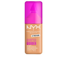 NYX Professional Makeup MAKE'EM WONDER Foundation #14-True Beige 30 ml - Base Líquida Mate con Cobertura 24 Horas y Vitamina C para un Rostro Luminoso y Suave