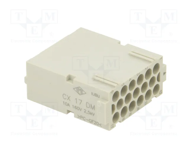 ILME MIXO Conector HDC Macho con Plantilla de Contacto de 17 Pines ILME MIXO Conector HDC Macho con Plantilla de Contacto de 17 Pines