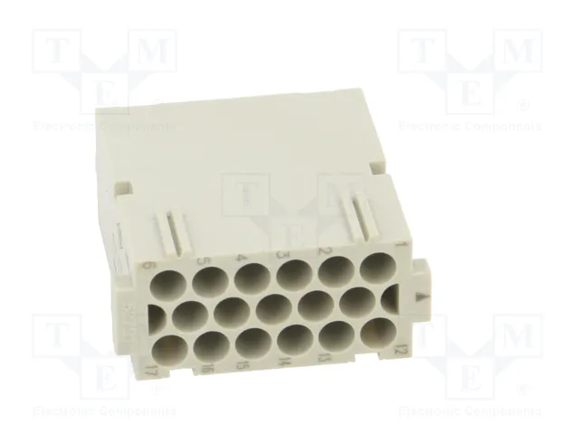 ILME MIXO Conector HDC Macho con Plantilla de Contacto de 17 Pines ILME MIXO Conector HDC Macho con Plantilla de Contacto de 17 Pines