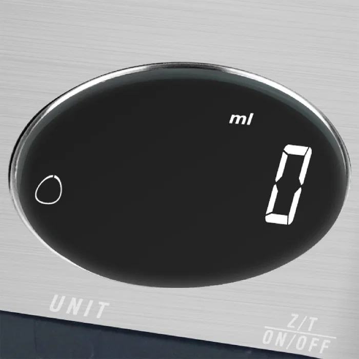 Haeger KS-DIG.012A Báscula Electrónica de Cocina Acero Inoxidable, 15 kg 1 g, Forma Rectángulo para Encimera