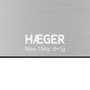 Haeger KS-DIG.012A Báscula Electrónica de Cocina Acero Inoxidable, 15 kg 1 g, Forma Rectángulo para Encimera