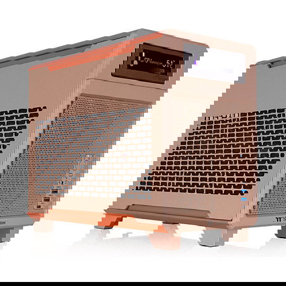 Thermaltake TR100 Caja de PC Mini Tower Color Arena Compatible con Placa Base Mini-ITX