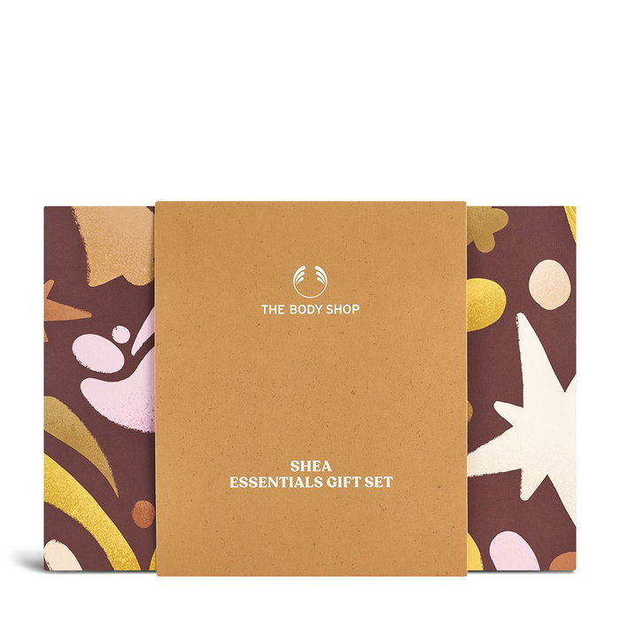 The Body Shop Estuche Miniaturas Manteca de Karité - Crema de Ducha 250 ml, Manteca Corporal 50 ml, Bálsamo Manos 30 ml, Bálsamo Labial 10 ml - Set Cuidado Piel Invierno