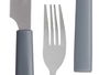 Kinvara Set 16 Cubiertos con Cubertero Gris Metal y Plástico 7x38x5 cm (Set de 6)