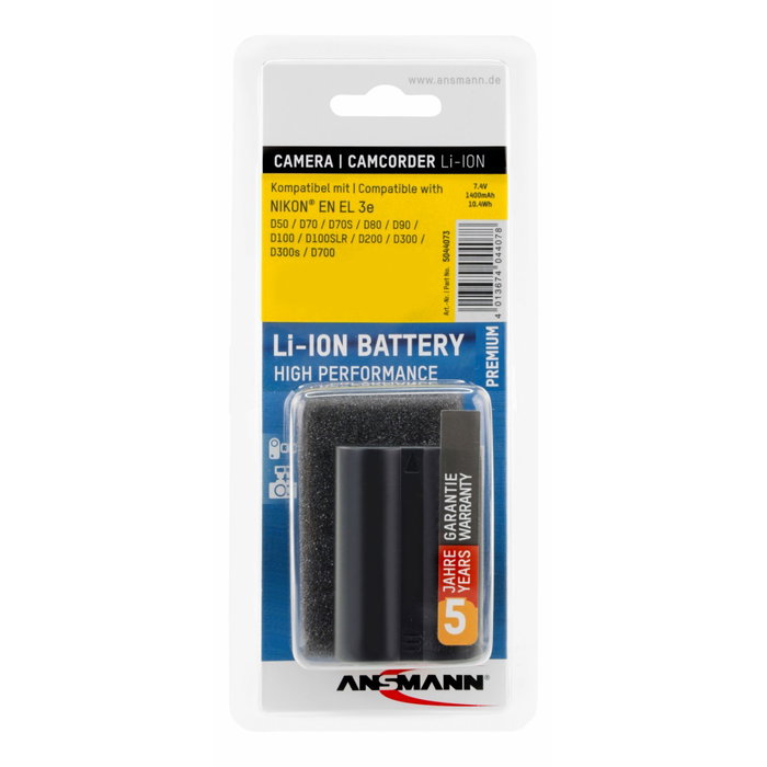 Ansmann A-Nik EN-EL3e Batería de Iones de Litio 1400 mAh
