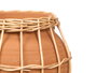 Giftdecor Jarrón Indalo Barro y Mimbre, 21x24 cm, Color Marrón Natural (Set de 4)