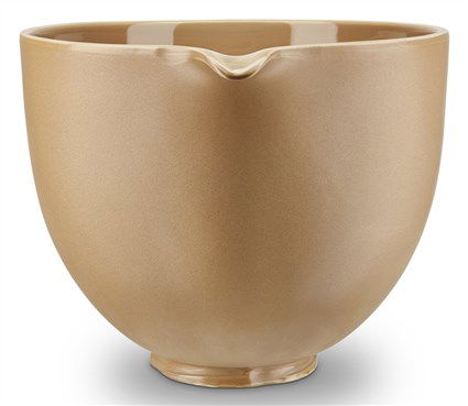 Kitchenaid 5KSM2CB5PFC Bol de Cerámica Fired Clay - Apto Microondas, Horno, Congelador y Lavavajillas, Ligero con Pico Vertedor y Asa