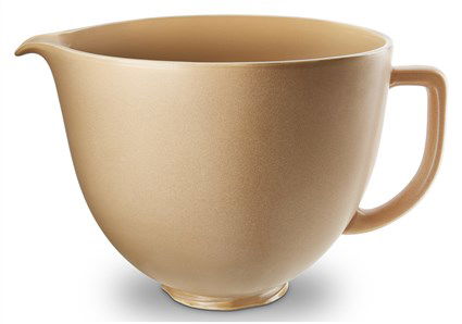 Kitchenaid 5KSM2CB5PFC Bol de Cerámica Fired Clay - Apto Microondas, Horno, Congelador y Lavavajillas, Ligero con Pico Vertedor y Asa