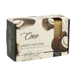 Labnatur Jabón Natural Premium Coco 100g - Artesanal con Aceite de Oliva y Coco