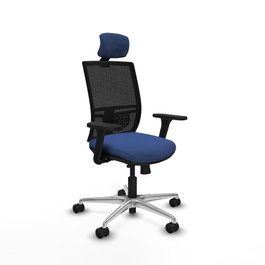 PIQUERAS Y CRESPO Silla de oficina Yunquera Azul marino y Negro