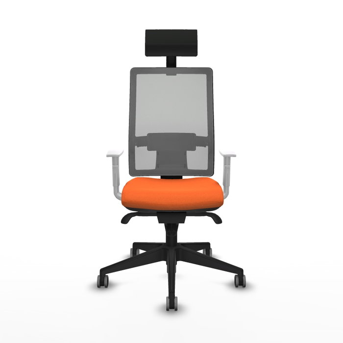 PIQUERAS Y CRESPO Silla de oficina Horna con mecanismo Sincro, Naranja y Gris PIQUERAS Y CRESPO Silla de oficina Horna con mecanismo Sincro, Naranja y Gris