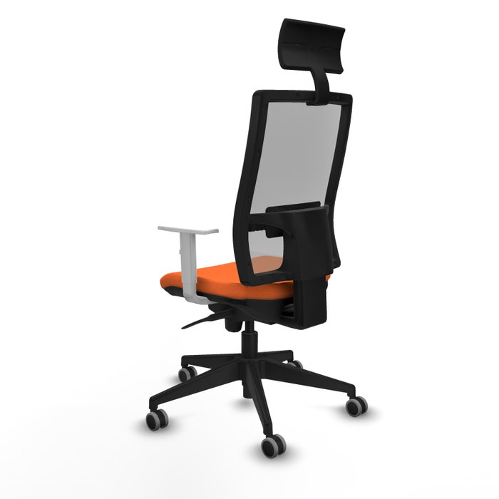 PIQUERAS Y CRESPO Silla de oficina Horna con mecanismo Sincro, Naranja y Gris PIQUERAS Y CRESPO Silla de oficina Horna con mecanismo Sincro, Naranja y Gris